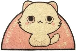 GENERIC Cat Litter Trapping Mat 23.6"x 15" For Cat Litter Box, Bathroom Mat, Bedroom Mat, Soft On Paws, Easy To Clean, Durable Cat Dog Bath Mat, Ripple Rug For Pet (Black Cat) -Purritos Shop 519X22NSC7L. AC