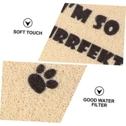 POPETPOP Cat Litter Mat 1pc Pet Cat Litter Mat Large Heating Pad Litter Pad Dog Food Feeding Mat PVC Chocolate Feeder Four Seasons Cat Sleeping Pad -Purritos Shop 51AwYgi9XVL