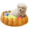 S-Lifeeling Pet Tart Bed Cushion Detachable Soft Fuzzy Cat Bed Winter Plush Lovely Tart Warm Nest Kennel Comfortable Extended Dog Mat Pad -Purritos Shop 51B9u9Ir1rL