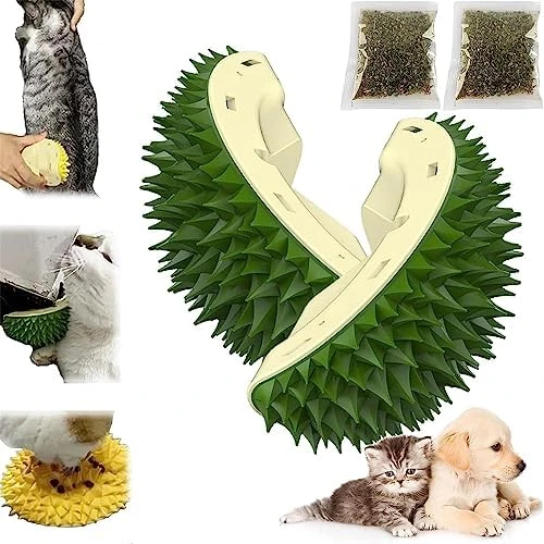 Durian-Shaped Cat Scratcher,Durian Multifunctional Toys,Cat Durian Shell Durian,Massaging And Removing Floating Hair Cat Dog Mint Toys (Green) 9 Durian-Shaped Cat Scratcher,Durian Multifunctional Toys,Cat Durian Shell Durian,Massaging And Removing Floating Hair Cat Dog Mint Toys (Green) - Image 7