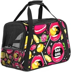 Pet Carrier American Delicious Fat Food Pattern Soft-Sided Pet Travel Carriers For Cats,Dogs Puppy Comfort Portable Foldable Pet Bag Airline Approved 23 Pet Carrier American Delicious Fat Food Pattern Soft-Sided Pet Travel Carriers For Cats,Dogs Puppy Comfort Portable Foldable Pet Bag Airline Approved -Purritos Shop 51CnCKzAItL. AC