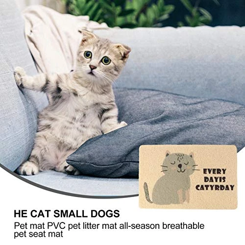 Outdoor Mats Cat Litter Mat, Cat Pad Cat Food Feeding Mat Pet Cushion Cat Litter Pad Washable Dog Cat Mat For Litter Boxes, Grey Cat Pattern Electric Litter Box 6 Outdoor Mats Cat Litter Mat, Cat Pad Cat Food Feeding Mat Pet Cushion Cat Litter Pad Washable Dog Cat Mat For Litter Boxes, Grey Cat Pattern Electric Litter Box - Image 4