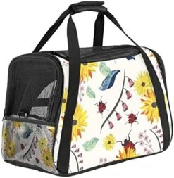 Pet Carrier Lovely Little Dog Bone Dog Food Soft-Sided Pet Travel Carriers For Cats,Dogs Puppy Comfort Portable Foldable Pet Bag Airline Approved 25 Pet Carrier Lovely Little Dog Bone Dog Food Soft-Sided Pet Travel Carriers For Cats,Dogs Puppy Comfort Portable Foldable Pet Bag Airline Approved -Purritos Shop 51G1Zl unjL. AC