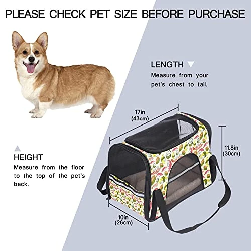 Pet Carrier Cute Sushi Japanese Food Soft-Sided Pet Travel Carriers For Cats,Dogs Puppy Comfort Portable Foldable Pet Bag Airline Approved 4 Pet Carrier Cute Sushi Japanese Food Soft-Sided Pet Travel Carriers For Cats,Dogs Puppy Comfort Portable Foldable Pet Bag Airline Approved - Image 2