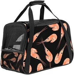 Pet Carrier Shrimp Pattern Sea Food Soft-Sided Pet Travel Carriers For Cats,Dogs Puppy Comfort Portable Foldable Pet Bag Airline Approved 21 Pet Carrier Shrimp Pattern Sea Food Soft-Sided Pet Travel Carriers For Cats,Dogs Puppy Comfort Portable Foldable Pet Bag Airline Approved -Purritos Shop 51HBPsOMq6S. AC