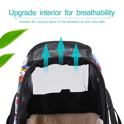 Pet Carrier American Delicious Fat Food Pattern Soft-Sided Pet Travel Carriers For Cats,Dogs Puppy Comfort Portable Foldable Pet Bag Airline Approved 5 Pet Carrier American Delicious Fat Food Pattern Soft-Sided Pet Travel Carriers For Cats,Dogs Puppy Comfort Portable Foldable Pet Bag Airline Approved - Image 3