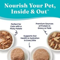 Solid Gold Fit As A Fiddle Weight Management Cat Food - Low Calorie Dry Cat Food With Alaskan Pollock - 3lb - Wet Cat Food Variety Pack - Wet Cat Food Pate & Shreds In Gravy Recipes - 12 Pack -Purritos Shop 51JnAEX5GuL