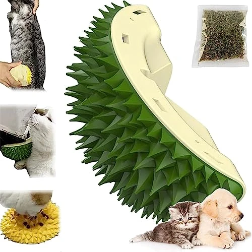 Durian-Shaped Cat Scratcher,Durian Multifunctional Toys,Cat Durian Shell Durian,Massaging And Removing Floating Hair Cat Dog Mint Toys (Green) 3 Durian-Shaped Cat Scratcher,Durian Multifunctional Toys,Cat Durian Shell Durian,Massaging And Removing Floating Hair Cat Dog Mint Toys (Green)
