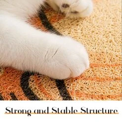 GENERIC Cat Litter Trapping Mat 23.6"x 15" For Cat Litter Box, Bathroom Mat, Bedroom Mat, Soft On Paws, Easy To Clean, Durable Cat Dog Bath Mat, Ripple Rug For Pet (Black Cat) -Purritos Shop 51MQYATsRQL