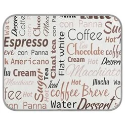 Oyihfvs Brown Coffee Tags Letters For Fast Food Seamless Rectangle Ice Silk Dog Pet Pad, Soft Cooling Cat Mat Mattress, Washable Sleeping Pad For Puppy Cat Kennel (Small) 22 X 27 Inch