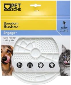 Boredom Busterz White Engage Licking Mat For Pets -Purritos Shop 51QUcnnIDpL. AC