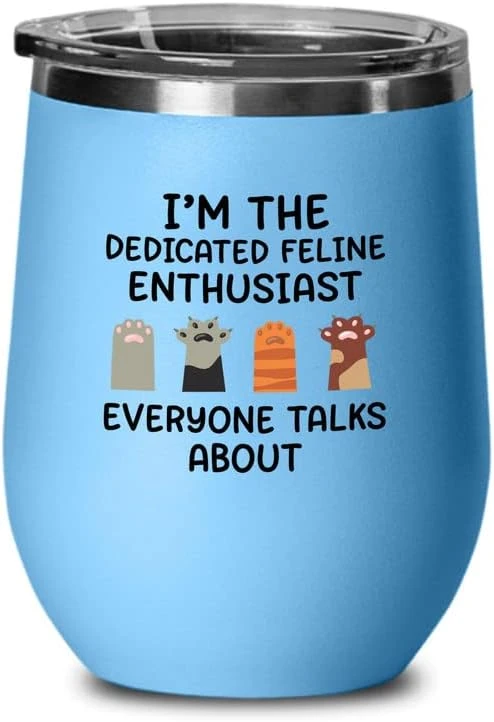 Flairy Land Cat Lady Black Wine Tumbler 12oz - Passionate About Cats -Cat Funny Gifts Cat Mom Cat Grandma Pet Paw Kitten Whiskers Cat Lovers Feline Cat Person Cat Rescuer 9 Flairy Land Cat Lady Black Wine Tumbler 12oz - Passionate About Cats -Cat Funny Gifts Cat Mom Cat Grandma Pet Paw Kitten Whiskers Cat Lovers Feline Cat Person Cat Rescuer - Image 7