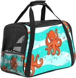 Pet Carrier Shrimp Pattern Sea Food Soft-Sided Pet Travel Carriers For Cats,Dogs Puppy Comfort Portable Foldable Pet Bag Airline Approved 27 Pet Carrier Shrimp Pattern Sea Food Soft-Sided Pet Travel Carriers For Cats,Dogs Puppy Comfort Portable Foldable Pet Bag Airline Approved -Purritos Shop 51SrUbdf0WS. AC