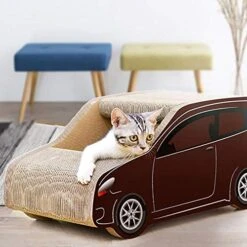 Fhony Model Cat Litter Corrugated Paper Cat Scratch Board Cat Scratcher Lounge Toy With Catnip Cat Claw Toy Cat Furniture Cat Pet Supplies,SUV Model Cat Nest -Purritos Shop 51T96dcklpL