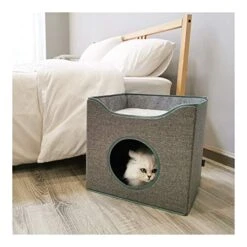 YangYan Folding Cat Nest Summer Closed Deep Sleep Four Seasons Universal Cat House Villa Pet Cat Bed Cat Mat Cat Cushion Cat Kennel (Size : 40 40 36cm) -Purritos Shop 51VQpVSugcL