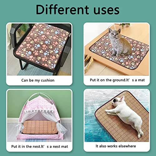 Hnjtkj Pet Dual-Use Mat Cushion Summer Cooling Comfortable And Cool Bamboo Fiber Mat Pet Supplies 40 * 30CM,Pink,40CM*30CM 5 Hnjtkj Pet Dual-Use Mat Cushion Summer Cooling Comfortable And Cool Bamboo Fiber Mat Pet Supplies 40 * 30CM,Pink,40CM*30CM - Image 3