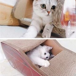Fhony Model Cat Litter Corrugated Paper Cat Scratch Board Cat Scratcher Lounge Toy With Catnip Cat Claw Toy Cat Furniture Cat Pet Supplies,SUV Model Cat Nest -Purritos Shop 51VrGwZaASL