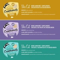 Tiki Cat Born Carnivore Complements Variety Pack, Chicken Blends, Wet, High-Protein & High-Moisture Cat Food Topper, 2.1 Oz. Cups (Pack Of 10) 15 Tiki Cat Born Carnivore Complements Variety Pack, Chicken Blends, Wet, High-Protein & High-Moisture Cat Food Topper, 2.1 Oz. Cups (Pack Of 10) -Purritos Shop 51VsIkvA8zL