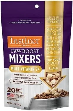 Instinct Raw Boost Mixers Freeze Dried Raw Cat Food Topper, Grain Free Cat Food Topper With Functional Ingredients 5.5 Oz. -Purritos Shop 51WiQSfKNEL. AC