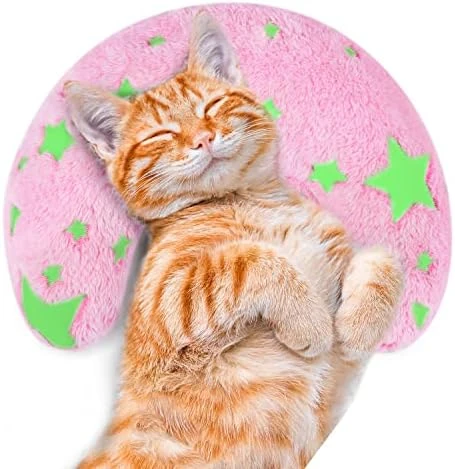 POMESEA Pet Pillow For Dogs, Glow In The Dark Soft Dog Neck Pillow, U-Shaped Pillow For Cat And Dog, Machine Washable Pet Calming Toy, Joint Relief Sleeping Improve For Pets (Pink) 9 POMESEA Pet Pillow For Dogs, Glow In The Dark Soft Dog Neck Pillow, U-Shaped Pillow For Cat And Dog, Machine Washable Pet Calming Toy, Joint Relief Sleeping Improve For Pets (Pink) - Image 7