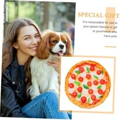 3 Pcs Mattress Mat Winter Machine Bed Bacon Comfortable Soft Round Orange Cozy For Warm Kennel Sleeping Cat Printing Pizza Portable Nest Pattern Puppy Plush Design Cute Pad -Purritos Shop 51XHuM3WjUL