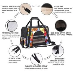 Pet Carrier Tasty Food Soft-Sided Pet Travel Carriers For Cats,Dogs Puppy Comfort Portable Foldable Pet Bag Airline Approved -Purritos Shop 51XRijwjHjS