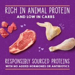 Stella & Chewy’s Carnivore Cravings Savory Shreds Cans – Grain Free, Protein Rich Wet Cat Food – Cage-Free Chicken & Grass-Fed Beef Recipe – (5.2 Ounce Cans, Case Of 24) -Purritos Shop 51XtdsavN2L