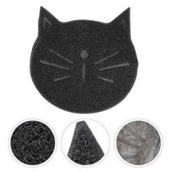 Balacoo 3pcs Scatter Claw Brown Mats Dog Placement Bowl Food Use Mat- Debris Control Washable Home Feet Anti- Cat, Pet Rubbing Bathroom, Xx.cm, Traps And Lovely Mat Pad, Mesh, PVC