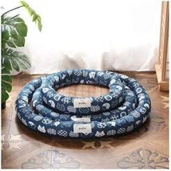 YangYan Cooling Pet Bed Mats, Breathable Pad Ultra Soft Comfortable Blanket Bed For Cats Small Medium Large Dogs Pet Summer Mats (Color : Blue Cat, Size : L) -Purritos Shop 51YljaKvffL. AC 2