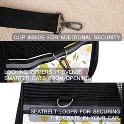 Pet Carrier Avocado Eggs Beef Vegetables Food Soft-Sided Pet Travel Carriers For Cats,Dogs Puppy Comfort Portable Foldable Pet Bag Airline Approved -Purritos Shop 51ZkDZo10US
