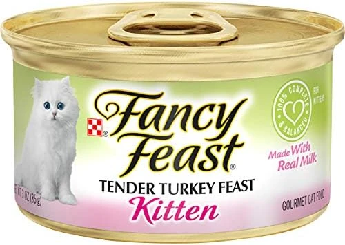 Purina Fancy Feast Pate Wet Kitten Food, Tender Turkey Feast - (24) 3 Oz. Cans 10 Purina Fancy Feast Pate Wet Kitten Food, Tender Turkey Feast - (24) 3 Oz. Cans - Image 8