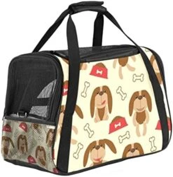 Pet Carrier Lovely Little Dog Bone Dog Food Soft-Sided Pet Travel Carriers For Cats,Dogs Puppy Comfort Portable Foldable Pet Bag Airline Approved 30 Pet Carrier Lovely Little Dog Bone Dog Food Soft-Sided Pet Travel Carriers For Cats,Dogs Puppy Comfort Portable Foldable Pet Bag Airline Approved -Purritos Shop 51aiJzjuGHL. AC