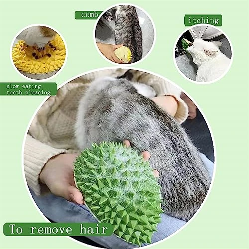 Durian-Shaped Cat Scratcher,Durian Multifunctional Toys,Cat Durian Shell Durian,Massaging And Removing Floating Hair Cat Dog Mint Toys (Green) 6 Durian-Shaped Cat Scratcher,Durian Multifunctional Toys,Cat Durian Shell Durian,Massaging And Removing Floating Hair Cat Dog Mint Toys (Green) - Image 4