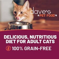 Dave’s Pet Food Grain Free Wet Cat Food (Tuna & Mackerel Dinner In Gravy), Naturally Healthy Canned Cat Food, Added Vitamins & Minerals, Wheat & Wheat Gluten-Free, 5.5 Oz (Case Of 24)