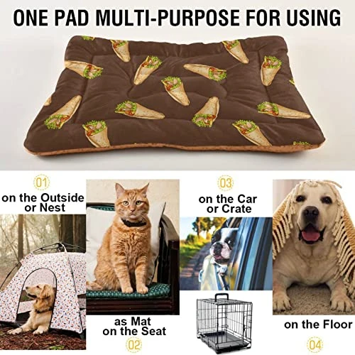 Food Burrito Dog Bed Cat Bed Soft Comfortable Pet Bed Non-Slip Calming Kennel Pad For Small Medium Large Dogs Cats 2116467 7 Food Burrito Dog Bed Cat Bed Soft Comfortable Pet Bed Non-Slip Calming Kennel Pad For Small Medium Large Dogs Cats 2116467 - Image 5