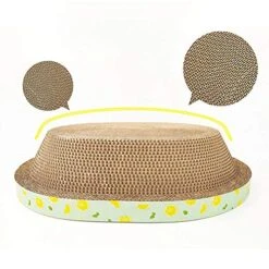 Fhony Cat Scratching Column Relaxing Bed Cat Scratching Board With Catnip Durable Recycled Board Cushion To Prevent Furniture Damage Cat Scratcher Bowl For Kittens Cat Nest,Large