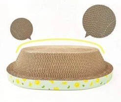 Fhony Cat Scratching Column Relaxing Bed Cat Scratching Board With Catnip Durable Recycled Board Cushion To Prevent Furniture Damage Cat Scratcher Bowl For Kittens Cat Nest,Large -Purritos Shop 51c1nFUG3OL. AC 1