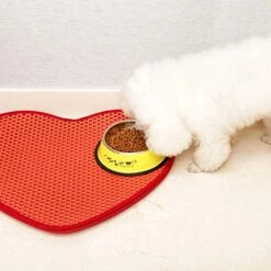 Zhengtufuzhuang Double Dog Litter Mat EVA Dog And Cat Pet Mat Ribbon + Velcro Edge Portable (Color : Black) -Purritos Shop 51cFCzzLU3L