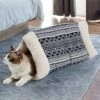 SONGBIRDTH Pet Bed,Winter Cat Kitten Kitty Bed Sofa Soft Thick Warm Sleeping Bag Pet Bedding House,Breathable Cotton Blend,Removable Easy To Clean Black -Purritos Shop 51cTPZuLASL