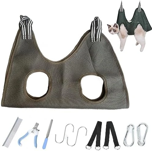 Alkyne Cuddles And Meow - Good Cat Hammock, Cuddlesmeow Cat&Dog Grooming Hammock, Pet Grooming Hammock Harness With Nail Clippers And Trimmer (Blue, S) 13 Alkyne Cuddles And Meow - Good Cat Hammock, Cuddlesmeow Cat&Dog Grooming Hammock, Pet Grooming Hammock Harness With Nail Clippers And Trimmer (Blue, S) - Image 11