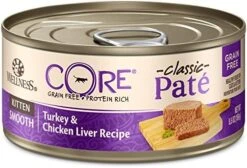 Wellness CORE Grain-Free Wet Cat Food, Natural Canned Food For Cats, Made With Real Meat (Chicken, Turkey & Chicken Liver Pate, 3 Oz Cans, Pack Of 12) -Purritos Shop 51danqbm7IL. AC