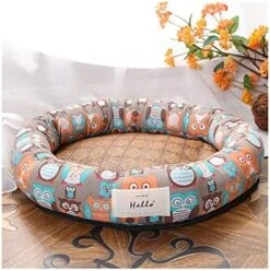 YangYan Cooling Pet Bed Mats, Breathable Pad Ultra Soft Comfortable Blanket Bed For Cats Small Medium Large Dogs Pet Summer Mats (Color : Blue Cat, Size : L) -Purritos Shop 51dkBgCr14L. AC