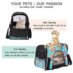 Pet Carrier Japanese Cuisine Sushi Octopus Sashimi Seafoods Pattern Soft-Sided Pet Travel Carriers For Cats,Dogs Puppy Comfort Portable Foldable Pet Bag Airline Approved -Purritos Shop 51eJoIVrTxS