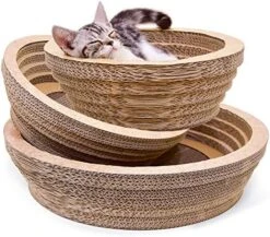 Fhony Cat Scratching Column Relaxing Bed Cat Scratching Board With Catnip Durable Recycled Board Cushion To Prevent Furniture Damage Cat Bed Basket Warm Scratch Mat Pad For Cats,Small -Purritos Shop 51f4A9hmW5L. AC 3