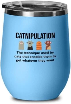 Flairy Land Cat Lady Black Wine Tumbler 12oz - Catnipulation Defiition -Cat Funny Gifts Cat Mom Cat Grandma Pet Paw Kitten Whiskers Cat Lovers Feline Cat Person Cat Rescuer -Purritos Shop 51f5cl7yoBL. AC