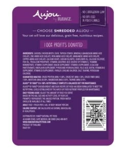Rawz Aujou Chicken Breast & Duck Cat Food 8/2.46 Oz