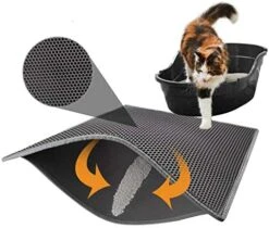 Asdf586io Pets Public Accessories, Dual Layer Waterproof Honeycomb Non-Slip Cat Litter Mat Floor Pad Pet Supply - Pink 30x30cm -Purritos Shop 51gST4KcNXL. AC 5