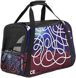 Pet Carrier Space Planets Food Pizza Soft-Sided Pet Travel Carriers For Cats,Dogs Puppy Comfort Portable Foldable Pet Bag Airline Approved -Purritos Shop 51h3s50I7iL. AC