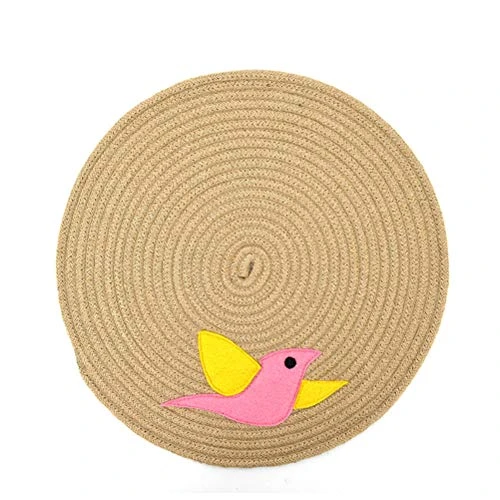 TEHAUX Pet Cat Hut- 1pc Pet Cat Litter Pad Circular Sleeping Mat Cartoon Hemp Rope Cushion Pet Placemat Food Feeding Mat Floor Mat (Random Color) 6 TEHAUX Pet Cat Hut- 1pc Pet Cat Litter Pad Circular Sleeping Mat Cartoon Hemp Rope Cushion Pet Placemat Food Feeding Mat Floor Mat (Random Color) - Image 4