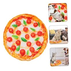3 Pcs Mattress Mat Winter Machine Bed Bacon Comfortable Soft Round Orange Cozy For Warm Kennel Sleeping Cat Printing Pizza Portable Nest Pattern Puppy Plush Design Cute Pad -Purritos Shop 51jj5V01VzL